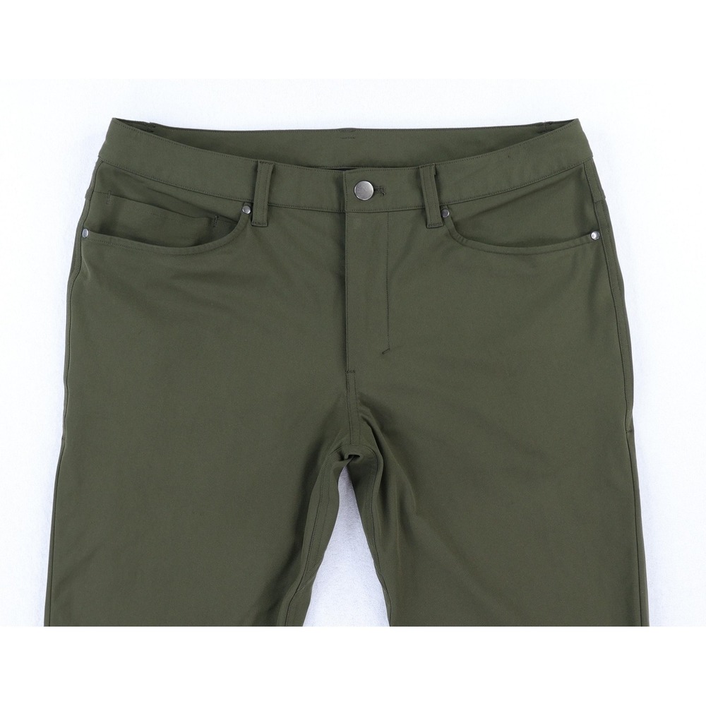 Lululemon ABC Pant Slim *Warpstreme Men's 32x30 Green Comfort Stretch M5704S - Picture 3 of 11